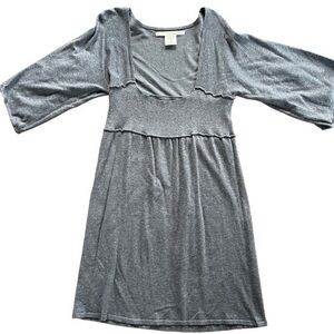 MAX STUDIO Grey Lightweight Sweater Knit Tunic, Size Large‎
